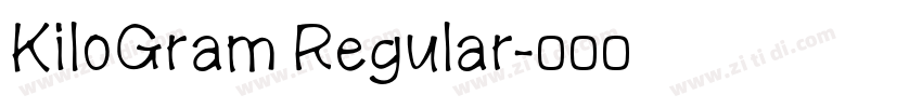 KiloGram Regular字体转换